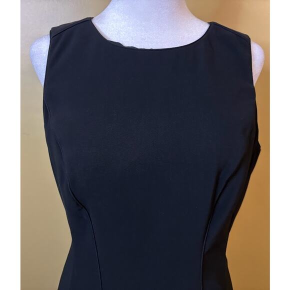 White House Black Market Black Sleeveless Pleated Fit and Flare Dress Size 8 NWT - Picture 3 of 9